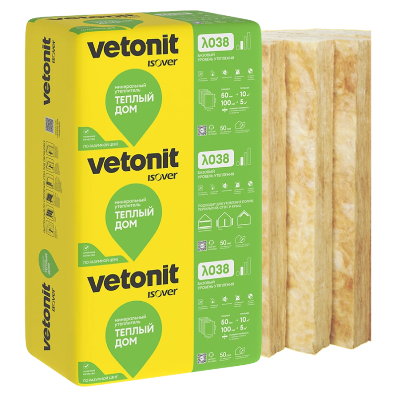Утеплитель Vetonit Теплый Дом Плита 1170х610х50 мм