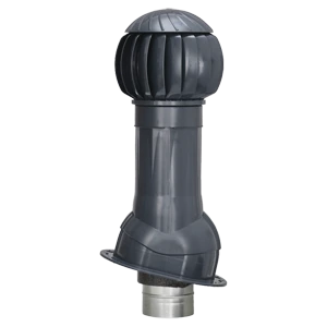 Вентиляционный выход для фальцевой и мягкой кровли Gervent Twister 150/160 серый графит