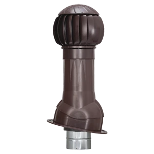 Вентиляционный выход для фальцевой и мягкой кровли Gervent Twister 125/160 коричневый
