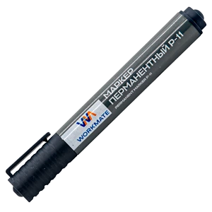 Маркер перманентный 2-4 мм черный Workmate Permanent Marker P-11