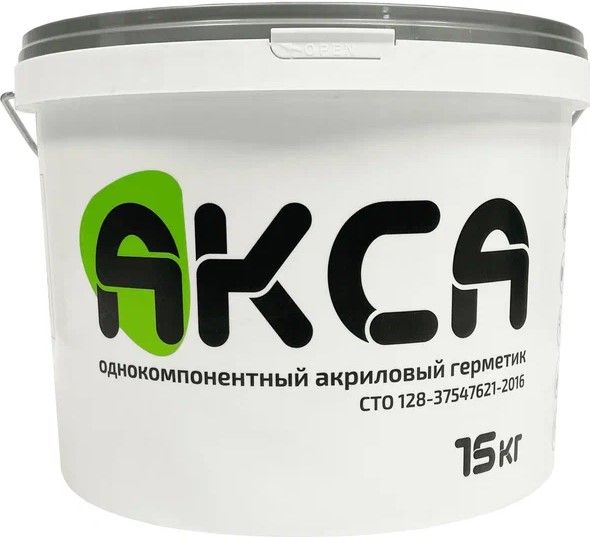 Герметик акриловый Сазиласт АКСА серый 15 кг
