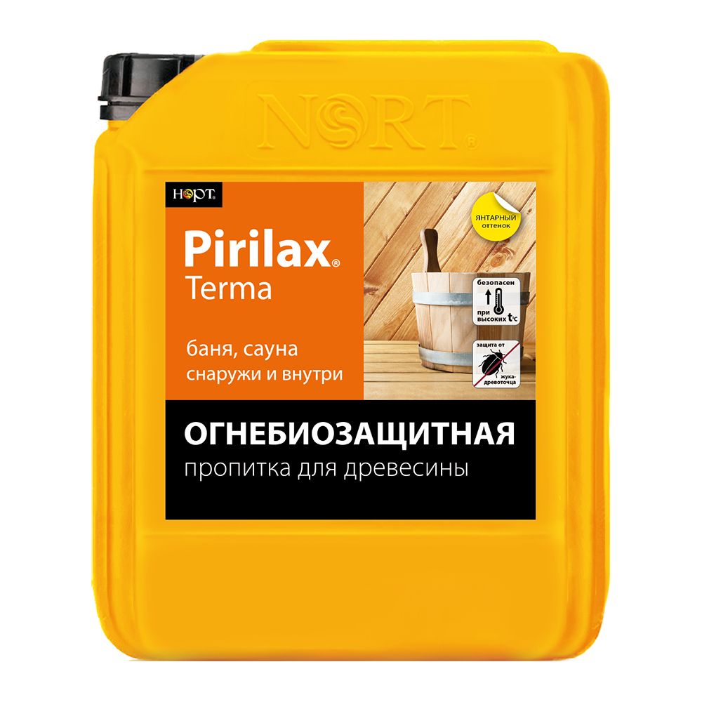 Огнебиозащита для дерева Биопрен PIRILAX - Terma для бань и саун, 6 кг НОРТ / Пропитка для дерева Пирилакс Терма