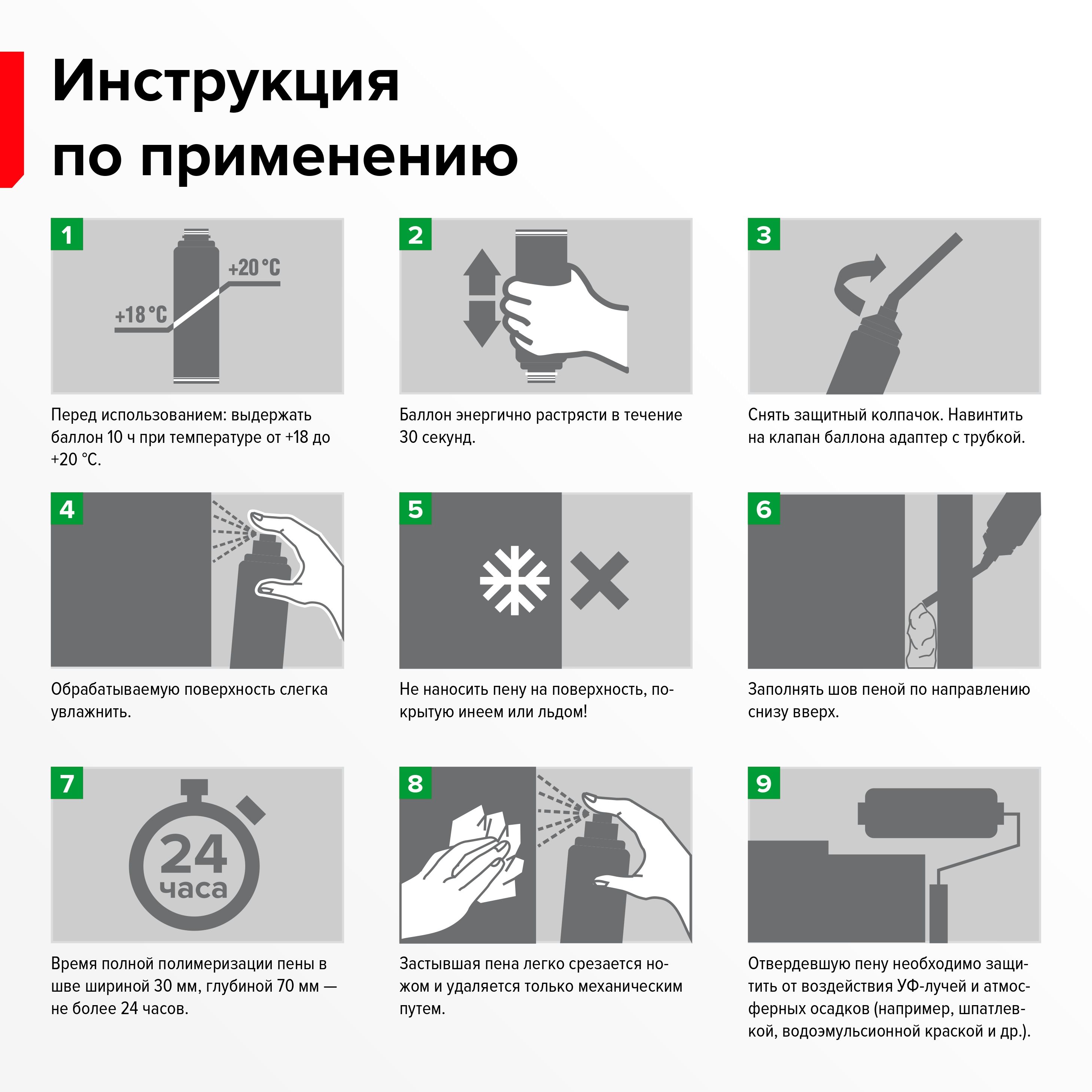 Пена монтажная ТехноНИКОЛЬ 60 MASTER бытовая, 1000 мл