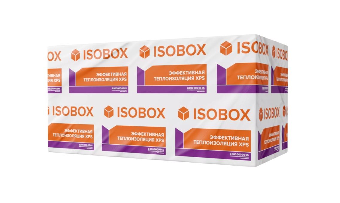 Экструдированный пенополистирол (ЭППС, XPS) Технониколь ISOBOX 150, 100 мм, 4 плиты, 2.73 м2