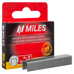 Скобы для степлера тип 53 12 мм 1000 шт Miles