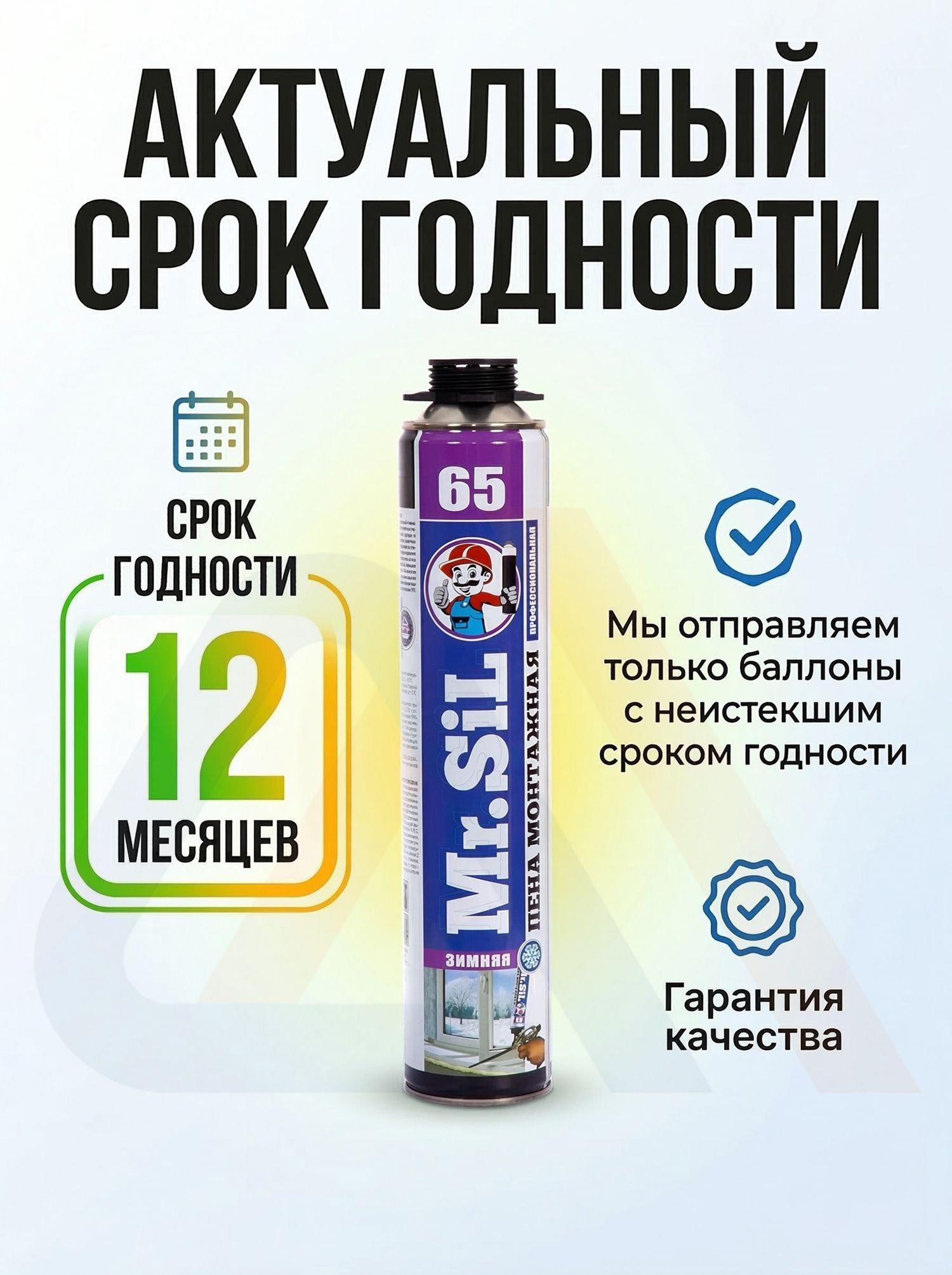 Пена монтажная профессиональная Mr.Sil Cheaper 65 зимняя, 750 мл