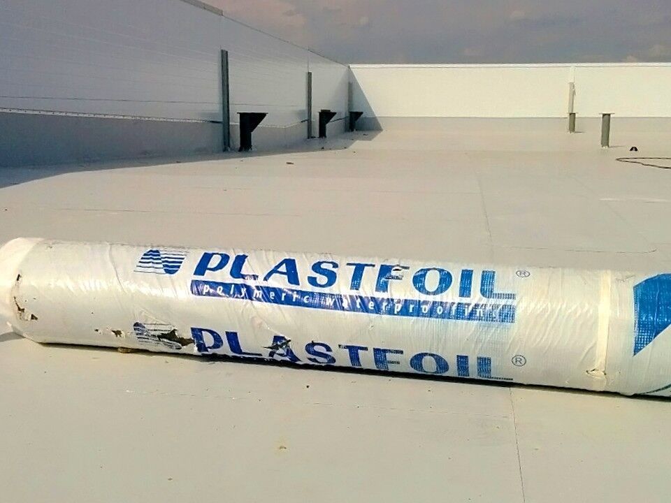 Гидроизоляционная мембрана Plastfoil eco 1,2 мм, 2.1x25 м, 52,5 м2, белый