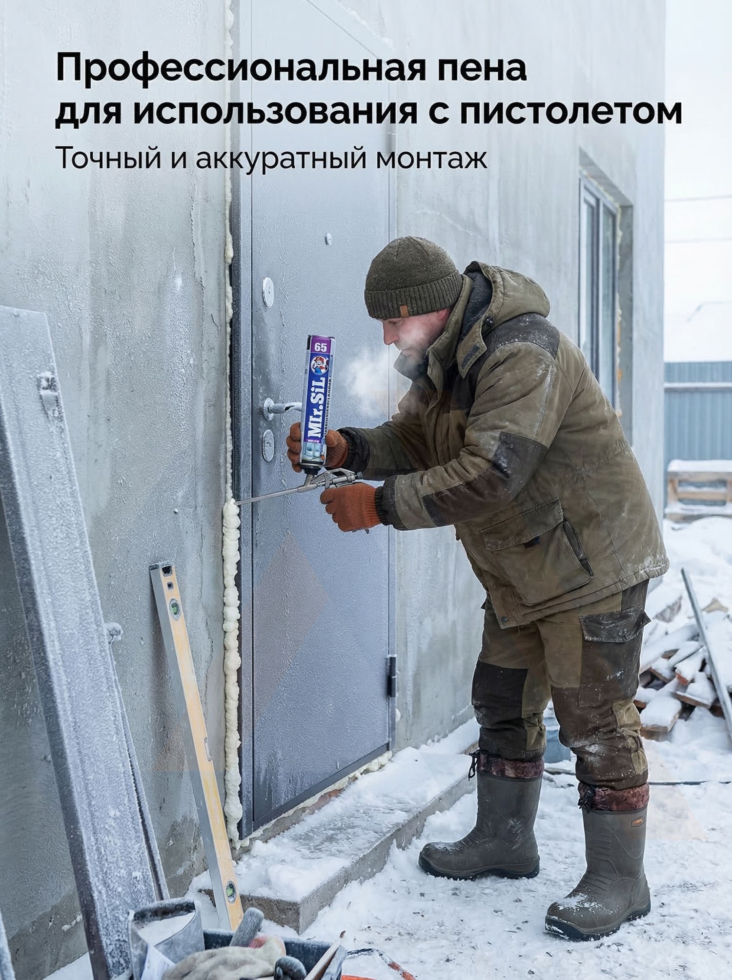 Пена монтажная профессиональная Mr.Sil Cheaper 65 зимняя, 750 мл